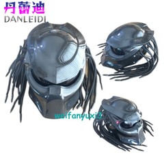 Iron Blood Warrior Helmet Predator Mask Carbon Fibre Motorcycle Headgear Riding
