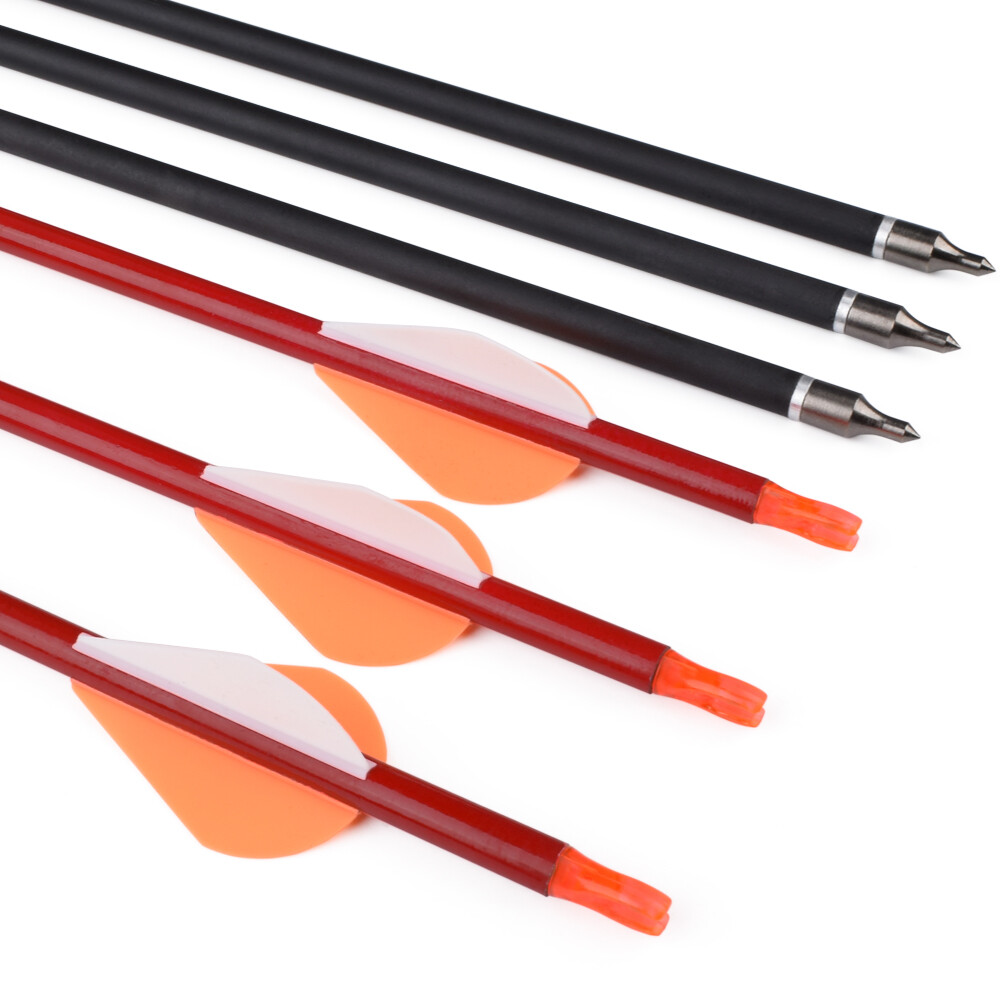 YLSIO Archery 30in Mixed Carbon Arrow Targeting Arrows Hunting Shooting Practice