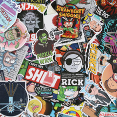 100pcs Rick and Morty Stickers Funny Cartoon Waterproof Stickers Vinly VSCO