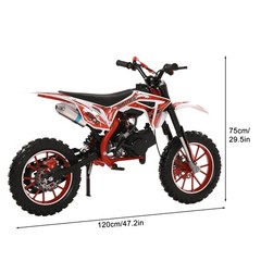 50cc Dirt Bike Pit Bike 2 Stroke Gas Powered Off Road Pull Start for Kids Gift