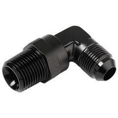 8AN Male Flare to 1/2 NPT Pipe Swivel 90 Degree 8AN to 1/2 NPT, 90 Degree