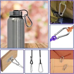 10 PCS Stainless Steel Carabiners Spring Snap Hooks Heavy Duty Keychain Clip NEW