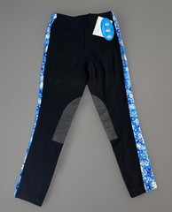 Devon Aire Black W Flowers Stretch Riding Breeches Pants Women L