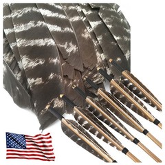 50pcs Full Length Fletching Archery Turkey Feather Flu-flu L/H Wing DIY Hunting