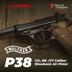 Umarex Walther P38 CO2 .177 Caliber Blowback Air Pistol 2252730 w/ BBs and CO2