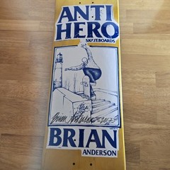 Anti Hero Brian Anderson Autographed Skateboard Deck Rare NOS