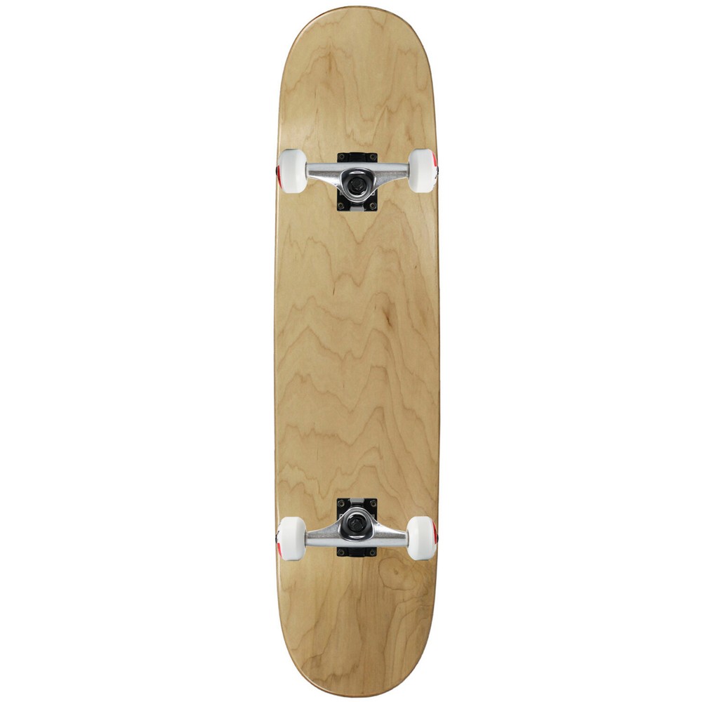 Moose Complete Skateboard Natural 7.25″ Silver/White Assembled
