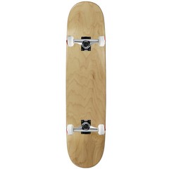 Moose Complete Skateboard Natural 7.25″ Silver/White Assembled