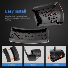 Hecotrax Aluminum Alloy Pedal Cover for Dodge Challenger 20082023 for Charger…