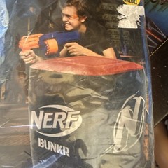 Nerf Bunkr Battle Zones Inflatable Battle Crate Red 19″x 19″x 22″ New
