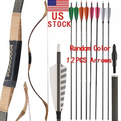 30-50lbs Traditional Recurve Bow Archery Takedown Wooden Horsebow Shooting Hunt