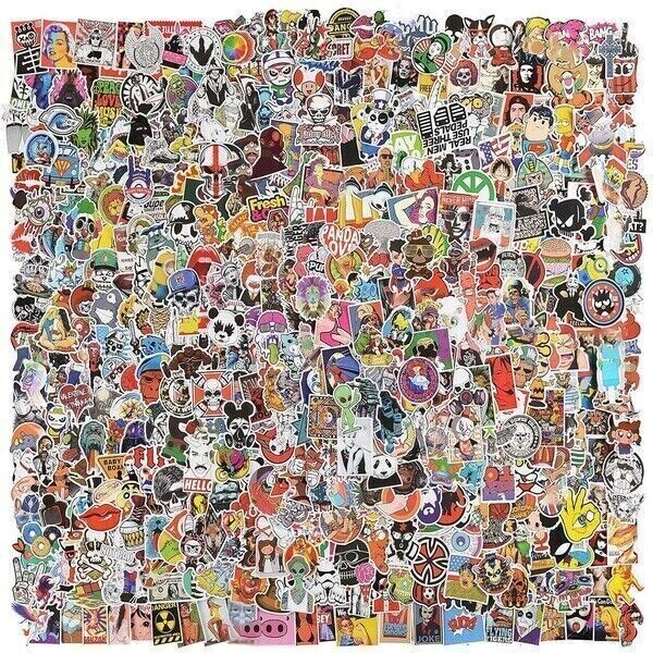 5 Random Stickers Fun Meme Art Pack Scrapbooking Journal Skin Lot Decals