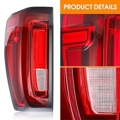 LED Tail Light Assembly Compatible with 2019-2024 GMC Sierra Left Driver Side