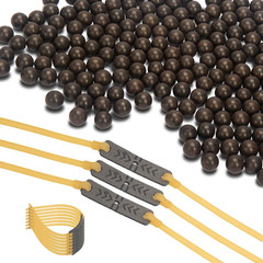 200pcs Clay Slingshot Ammo with 10pcs Slingshot Replacement Band for All Insert