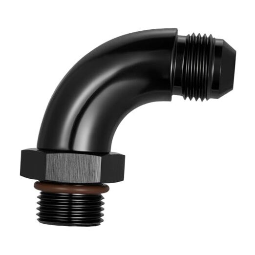 8AN Flare to 8AN ORB Male Full Flow Fitting Adapter 8AN to 8AN ORB 90 Degree