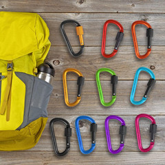 10 Pack Carabiner, 3 inch Aluminum D-Ring Locking Carabiner Clip, Snap Hook S…