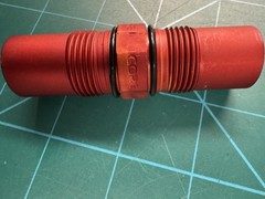 Core / Planet Eclipse Shaft FR joiner. *CUSTOM* acid wash fire anodized. Rare!