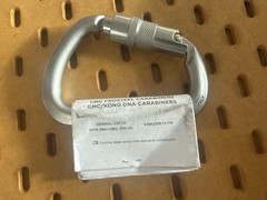 CMC KONG Prosteel auto lock d silver ansi carabiner 300092 made in Italy