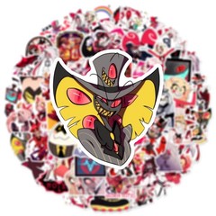 50Pcs Hazbin Cartoon Hotel Stickers Mixed Pack,Cartoon Characters Stickers Mo…