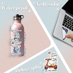 200 PCS Funny Holographic Stickers for Adults, Waterproof Vinyl Sarcastic Meme