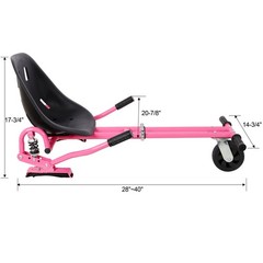 Hoverboard Go-Kart Seat Attachment Fits 6.5″ 8″ 10″ Hoverboards Pink