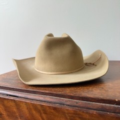 Vintage Stetson Ranger Style Felt Cowboy Hat Size 7 Tan Silverbelly Western