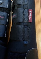 LeMieux ProStable Travel Boots Pair Black Size S with LeMieux Carry Bag- LikeNew