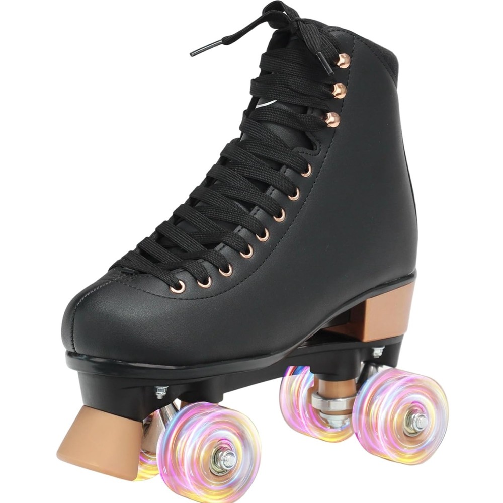 Adjustable Roller Skates for Women & Men – Comfortable Quad Skates with Half-…