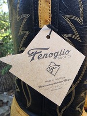Fenoglio Boot Co Buttercup Full Quill Ostrich Mens Boots US 11 Black Uppers