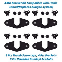 4Set AMA Bracket Kit For Hobie Island Adventure / Tandem -Replaces Bungee System