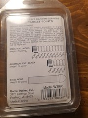 Game Tracker Carbon Express CXL adjustable Weights 125 gr. To 50 gr. 12 pack