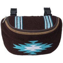 Saddle Pouch made of Brown Blanket Hand Weaved Navajo Blanket