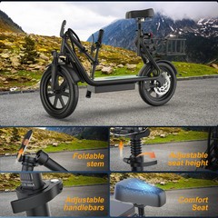 AOVOPRO Seated Electric Scooter Adults , 22mph Commuter Folding Teens E-Scooter