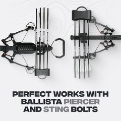 Crossbow Quiver – Fits 4 Arrows (5.5 mm-8.8mm) – Quick-Detach 20 mm Picatinny…