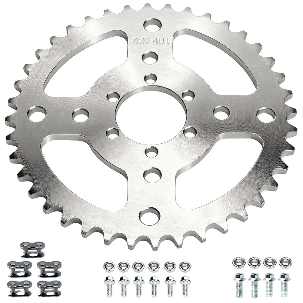 40 Tooth Sprocket 420 Chain 40mm Bore Replacement for Coleman BT200X CT200U-EX C