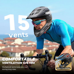 Adult Detachable MTB Bicycle Full Face Helmet for Men Motorcycle Head Protection