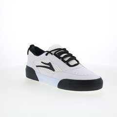 Lakai Payload Mens White Leather Lace Up Skate Inspired Sneakers Shoes
