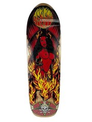 Benson RED Devil Woman Pro Deck Death Skateboards POOL Shape 9 «