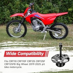 CNC Aluminum Motorcycle Gas Cap Compatible with CRF110 CRF125, Dirt Bike Fuel