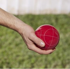 Amazon Basics Bocce Ball Set, 100mm, Green/Red/White