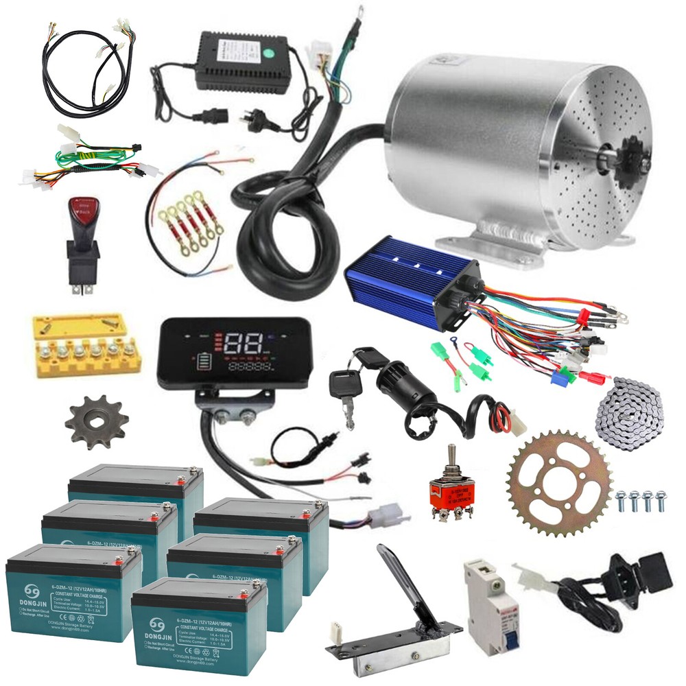 3000W 72V Brushless Motor Controller 420 Sprocket for Scooter Mini Bike Go Kart