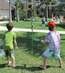 Bottle Bash Outdoor Flying Disc Game Set – Frisbee Toss Backyard and Beach Ga…