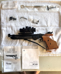 Baikal MP-46M .177 Single Stroke Pneumatic Match Air Pistol with Scope & Case