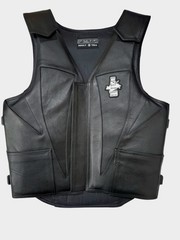 EPT Leather Bull Riding Vest v3.0 – Black Leather EPT Brand – Adult Sizes: Small
