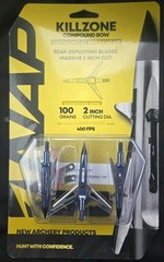 NAP Killzone Mechanical Broadhead 2 Blades 100 Grains 2” Cutting Diameter 3 Pack