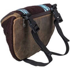 Saddle Pouch made of Brown Blanket Hand Weaved Navajo Blanket
