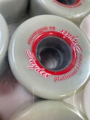 NOS Snyder Platinum roller skate 62mm wheels set of 8 Red print XFirm