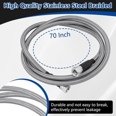 6AN 70 Inch GM Chevy Transmission Cooler Hose Line Kit Heavy Duty TBI
