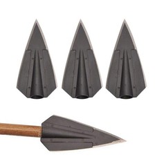 6 Pcs Archery 2 Blades Hunting Broadheads Traditional Hunting Arrowheads Glue