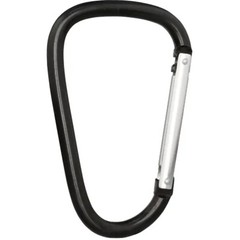 2PC Large 6 inch Black Spring Link D Shape Carabiner Camping Handhold Clip Hook